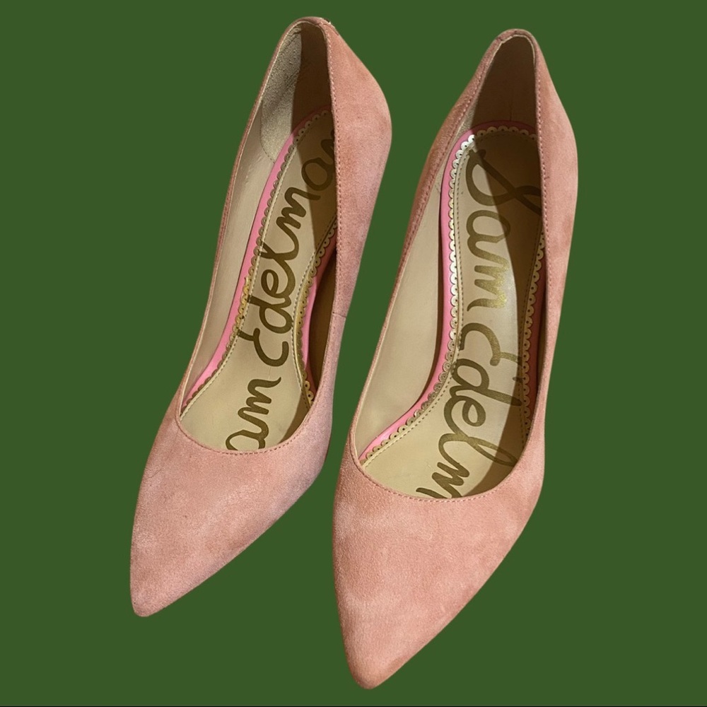 Baby pink suede stilettos - Hazel Pump